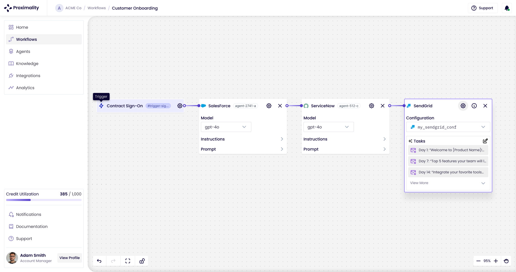 Screenshot of Proximality interface